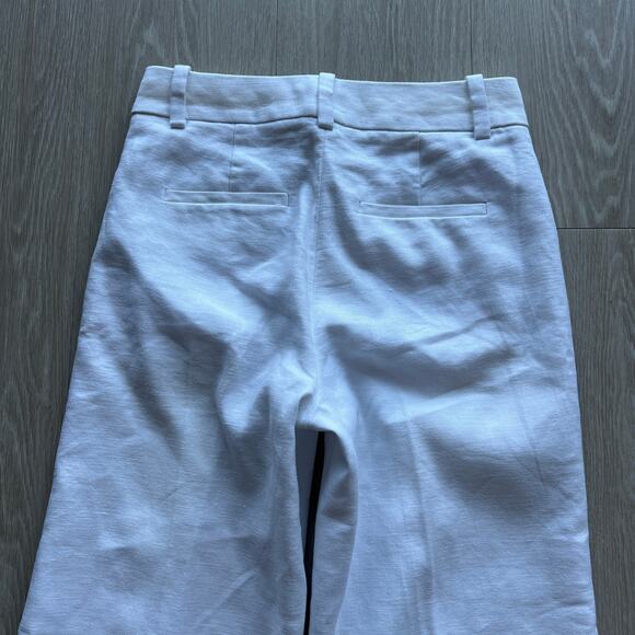 J Crew Carolina Flare Pant In Stretch Linen Blend Womens Size 00 White - Picture 10 of 13